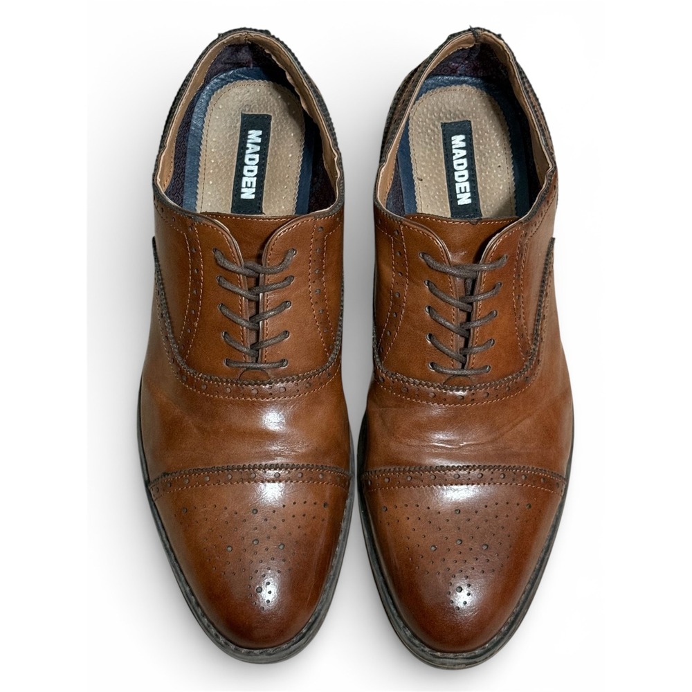 Madden Mens Sz-13‎ Japlin Brown Oxford Dress Shoes Lace Up Formal Business